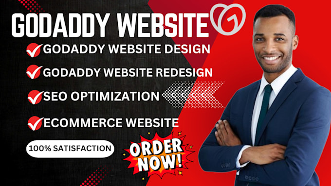 Gig Preview - Create user friendly godaddy website, godaddy design godaddy landing page