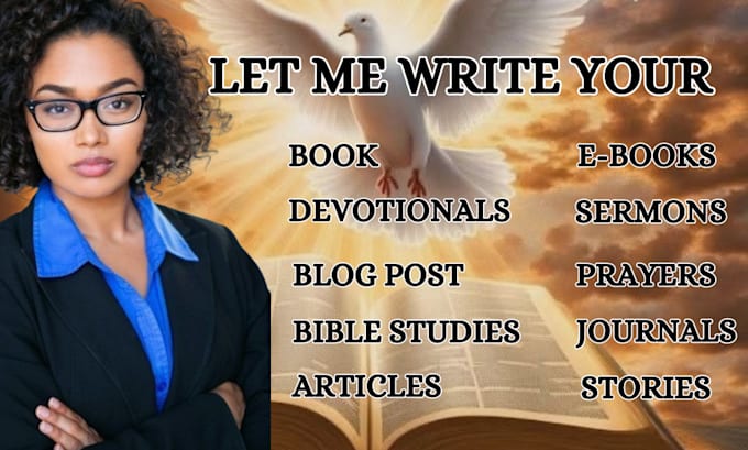 Gig Preview - Write christian articles and ghostwrite your books, ebooks, devotionals, journal