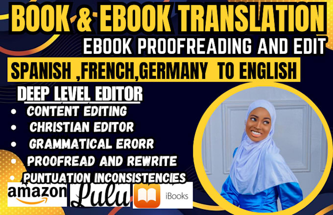 Bestseller - do spanish france ebook novel translate to english proofread edit romance ebook