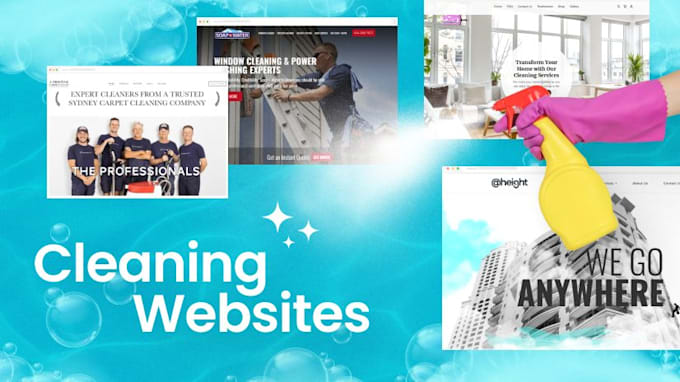 Gig Preview - Build a responsive cleaning service website with pricing booking koala features