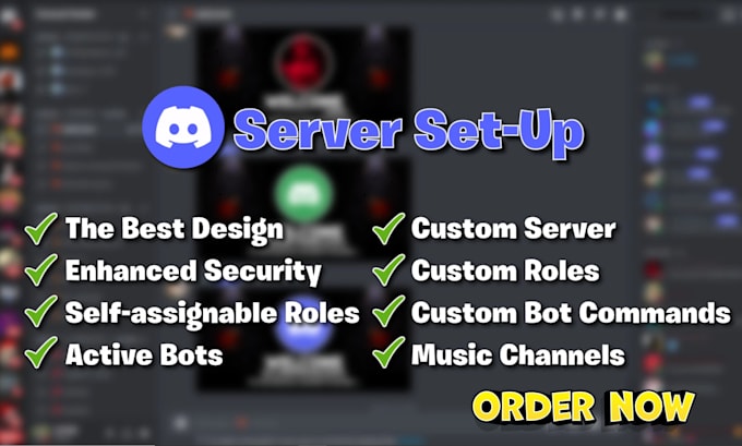 Gig Preview - Do discord bots setup, manage your discord server, and setup discord roles