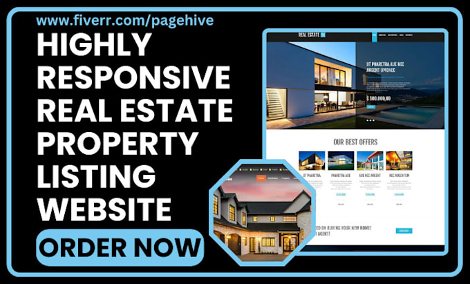 Gig Preview - Design real estate website realtor investor property listing mortgage website