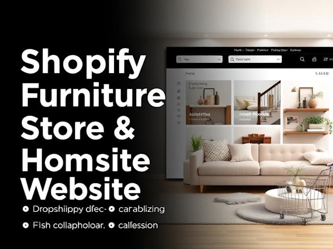 Gig Preview - Setup shopify furniture website store, build dropshipping furniture home decor