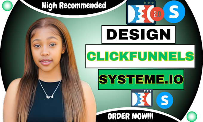 Gig Preview - Create systeme io sales funnel, website ,clickfunnels landing page, domain, dns