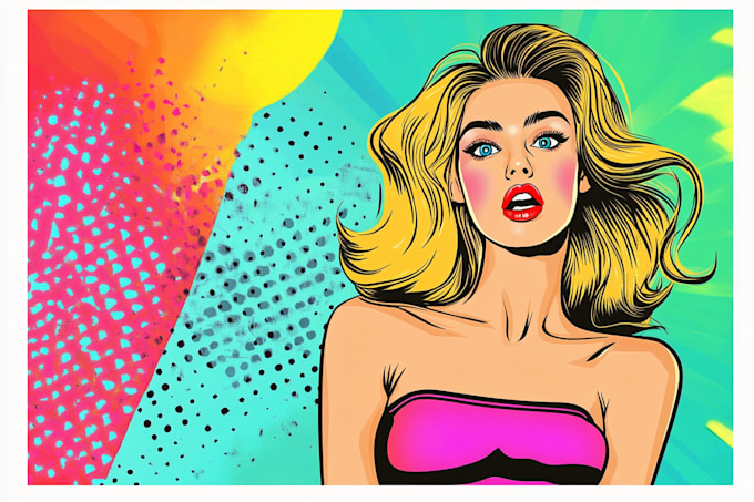 Gig Preview - Draw a amazing pop art portrait in may style