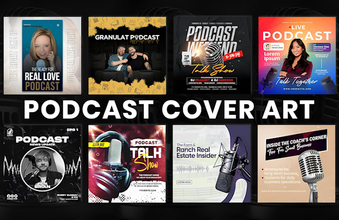 Gig Preview - Make a podcast cover art and podcast logo or any graphics design