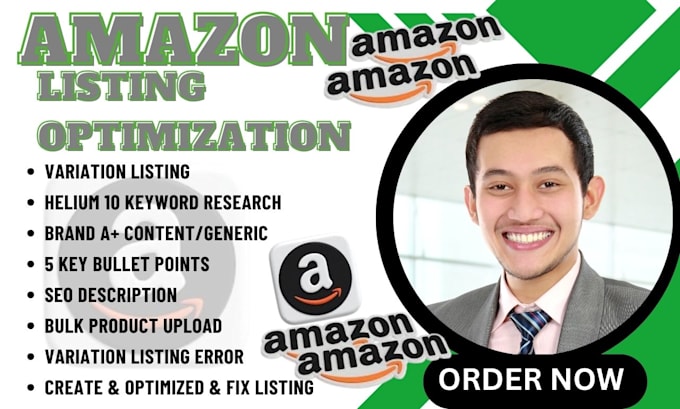 Gig Preview - Do amazon product listing optimization and fix variation issues listing errors