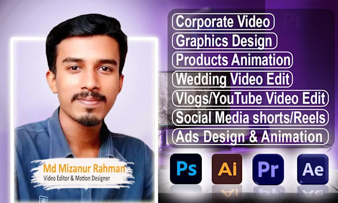 Gig Preview - Do professional video editing for youtube, commercial ads and all