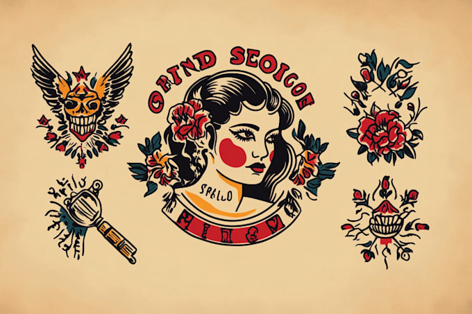 Gig Preview - Create any design in traditional tattoo or old school style