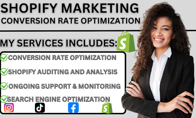 Gig Preview - Audit, review and redesign shopify store for high conversion rate optimization