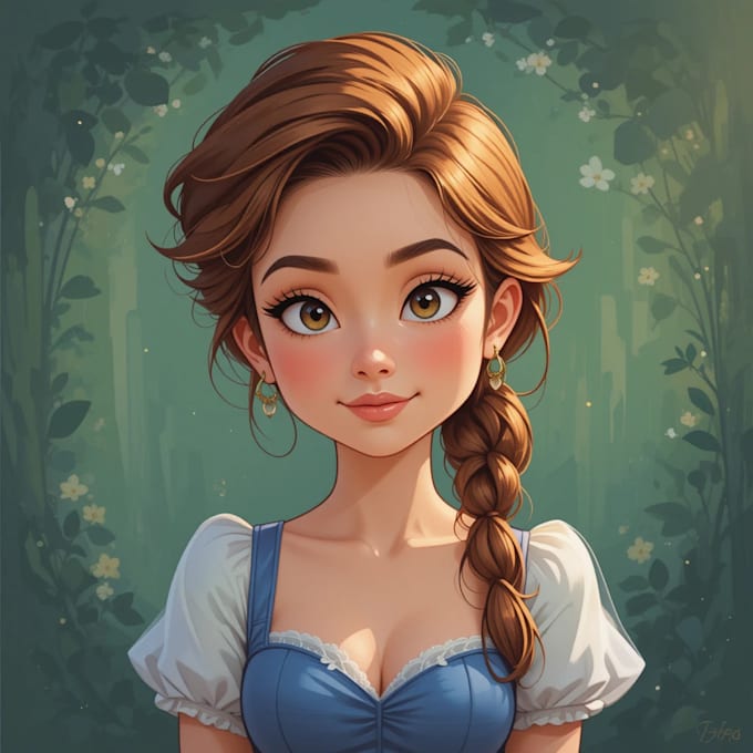 Gig Preview - Paint your cartoon portrait in disney style