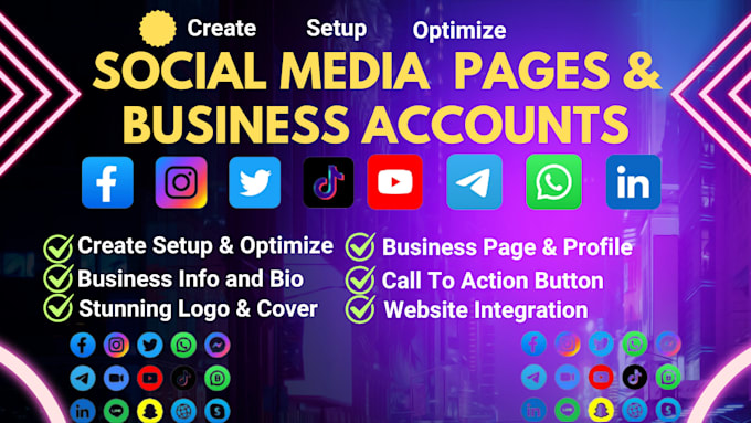 Gig Preview - Do set up social media accounts, create business pages, and optimize