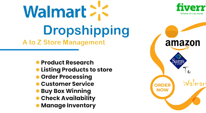 Gig Preview - Your walmart dropshipping and wfs virtual assistant