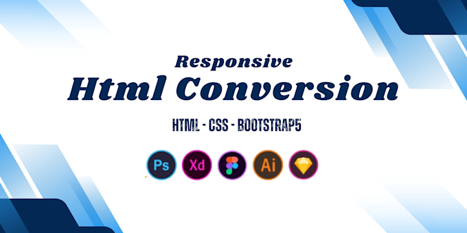 Gig Preview - Convert figma to html, psd to html, ai xd to html responsive website bootstrap 5