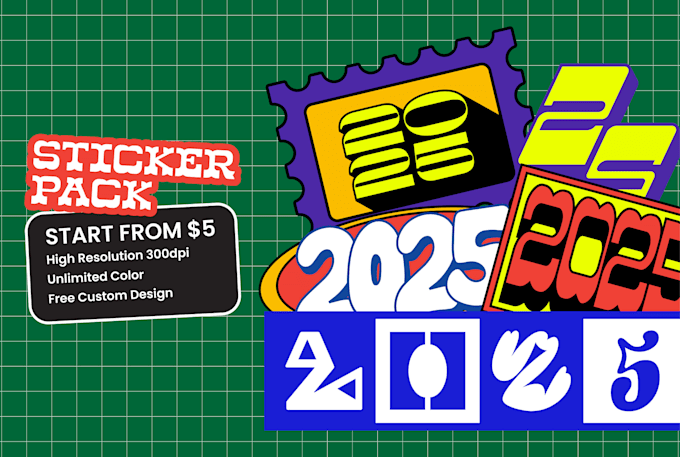 Gig Preview - Create a custom design sticker pack