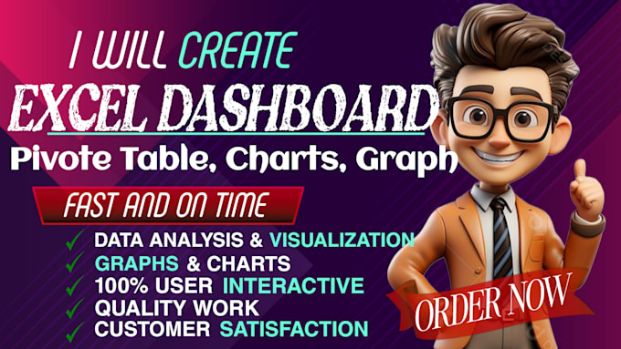 Bestseller - create excel graphs, pivot tables, dashboard, visualization