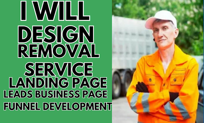 Gig Preview - Build wordpress removal service website moving service landing page removal web