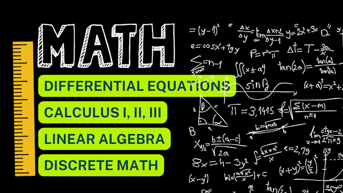 Gig Preview - Teach discrete math, differential equ , linear algebra and calculus, mathematics