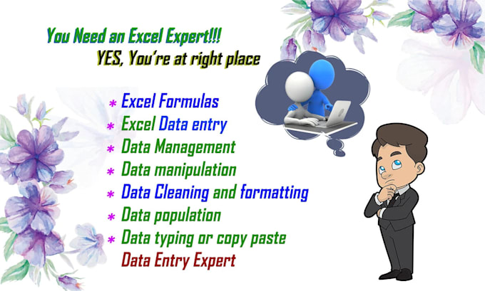 Bestseller - be your virtual assistant for excel, data management, tally, vlookup, setup etc