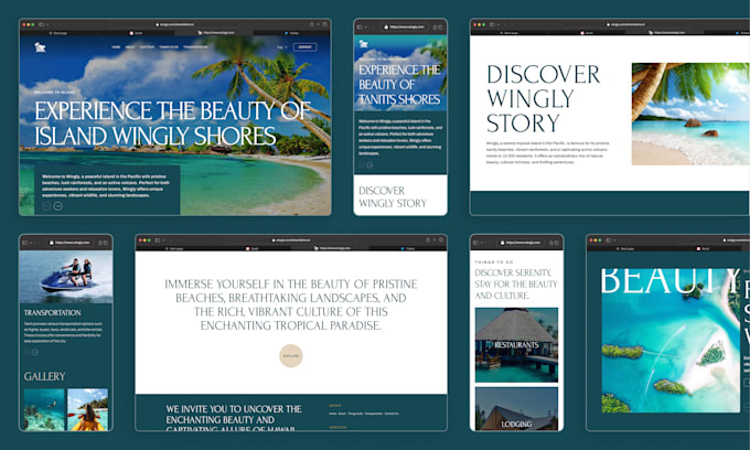 Gig Preview - Create vacation rental, booking, travel agency landing page, website design