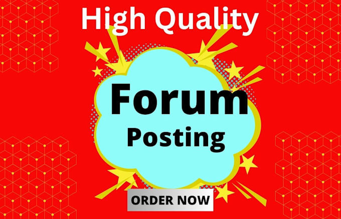 Gig Preview - Do manual forum posting backlinks or off page SEO