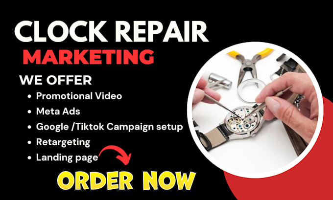 Gig Preview - Clock repair leads clock watch maker leads watch repair leads sales funnel