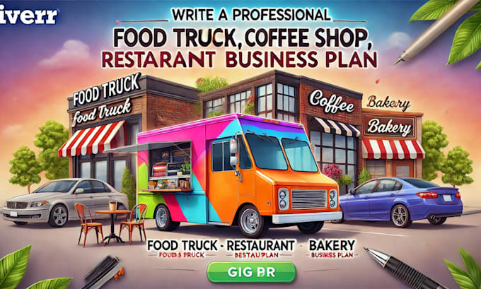 Gig Preview - Write a professional food truck, coffee shop, restaurant, bakery, business plan