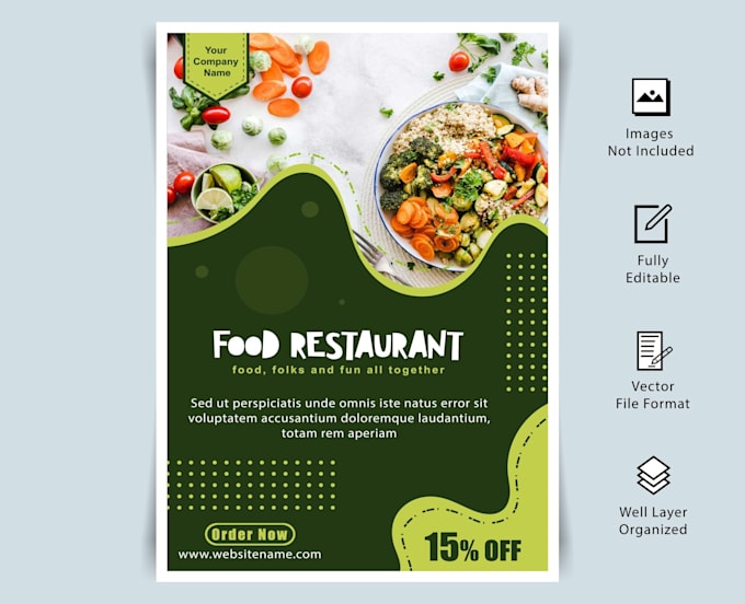 Gig Preview - Do food restaurant leaflet design