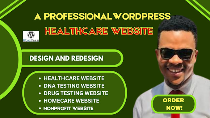 Gig Preview - Design medical healthcare drug testing dna homecare website on wordpress