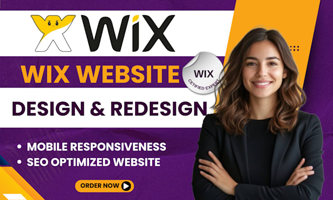 Gig Preview - Build wix website, wix website design or redesign wix business website