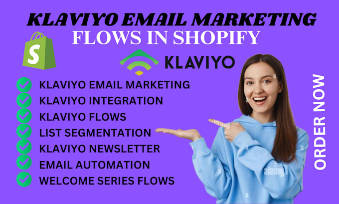 Gig Preview - Setup shopify klaviyo mailchimp email marketing campaign shopify sales traffic