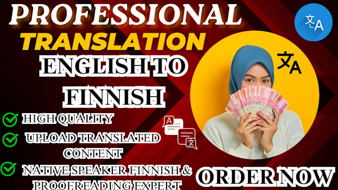 Gig Preview - Translate your english text into finnish