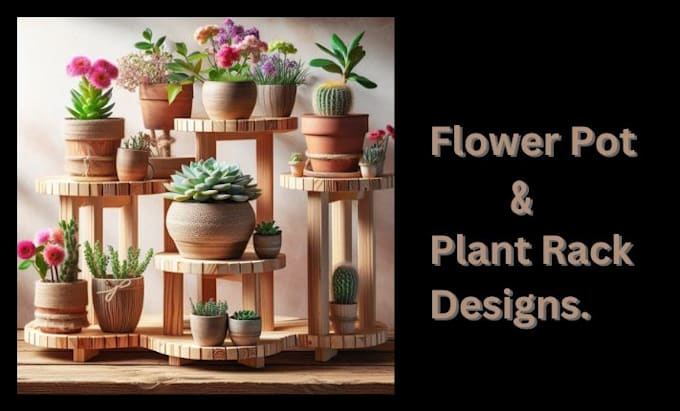 Gig Preview - Do design unique flower pot and plant racks