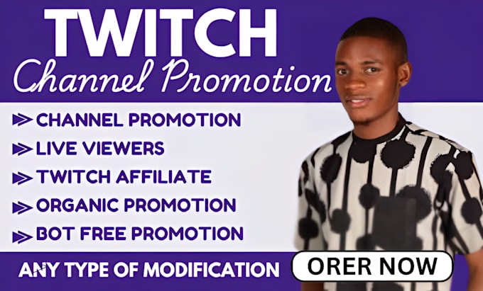 Gig Preview - Boost twitch live viewers, twitch channel twitch promotion for twitch affiliate