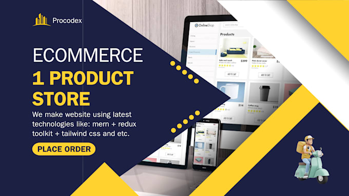 Gig Preview - Build dynamic one product ecommerce store or website