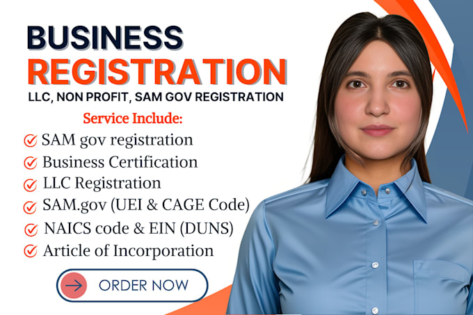 Gig Preview - Do sam gov, llc, non profit, grant, 501c3 registration, get ein, uei, cage code