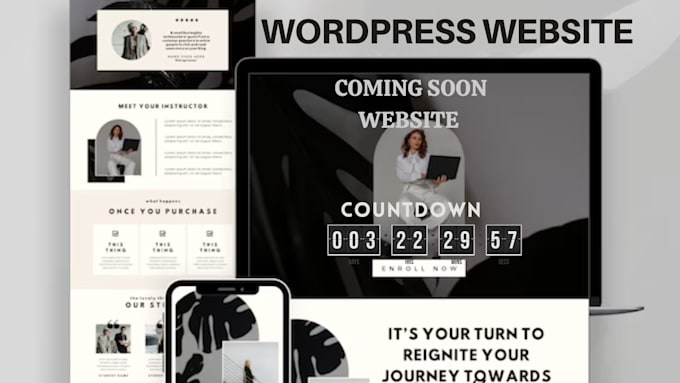 Gig Preview - Build your wordpress coming soon or under construction and countdown timer