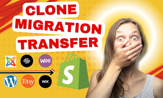 Bestseller - clone migrate transfer website your etsy wix squarespace backup to shopify store