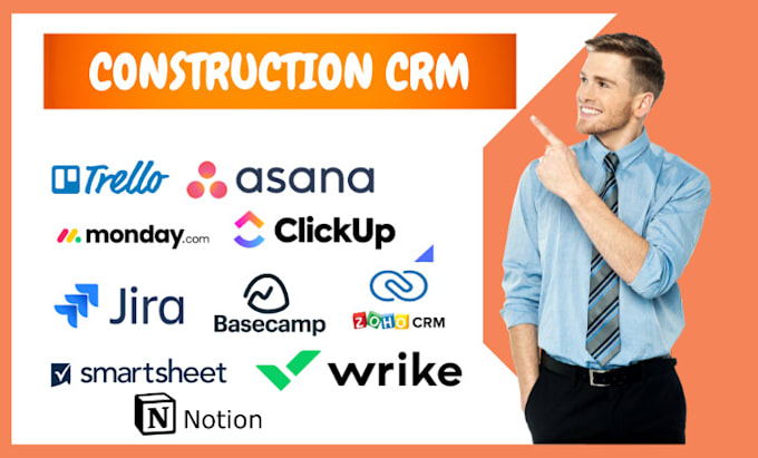 Gig Preview - Setup construction crm hubspot jobber pipedrive procore monday capsule zoho