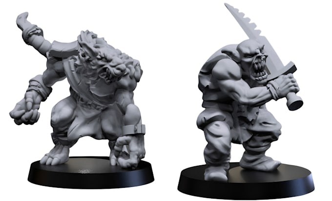 Gig Preview - 3d warhammer 40k action figure 3d miniature model tabletop dnd for 3d printing