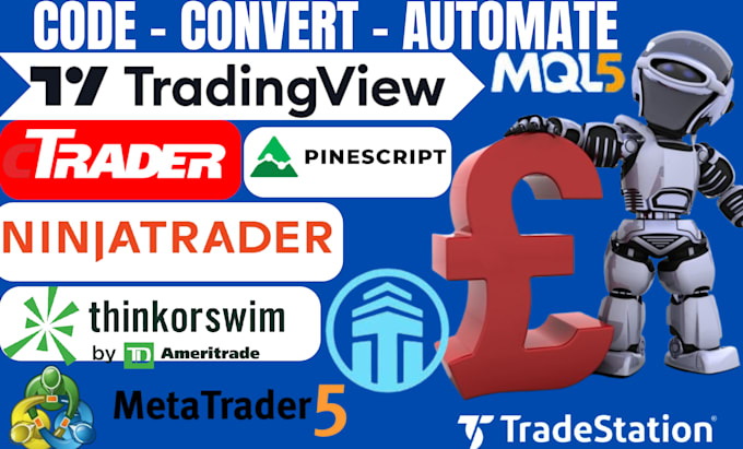 Gig Preview - Do conversion of tradingview pinescript to ctrader ninjatrader quantower mt5 mt4