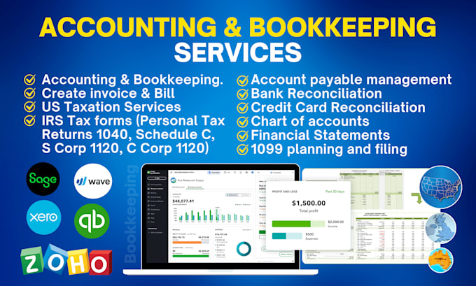 Bestseller - provide bookkeeping and accounting in xero, quickbooks, wave