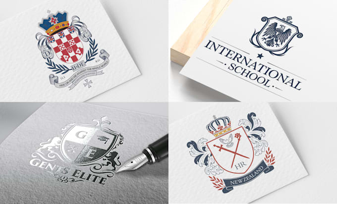 Gig Preview - Create a custom heraldic and premium luxury vintage logo