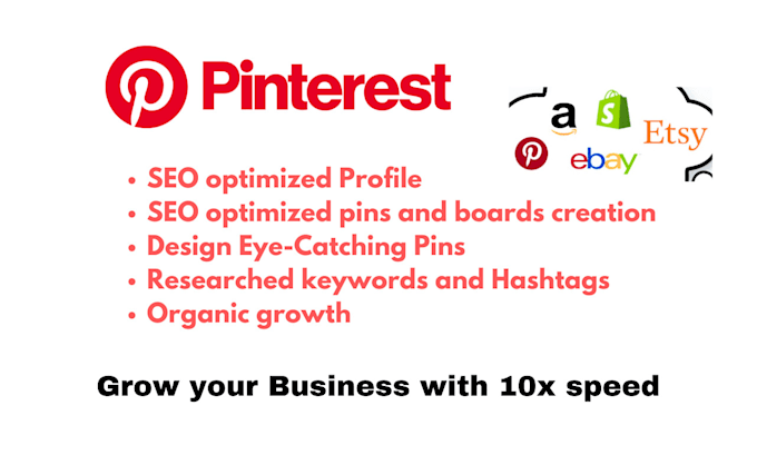 Gig Preview - Create seo optimized pins posts and boards as a pinterest marketing manager