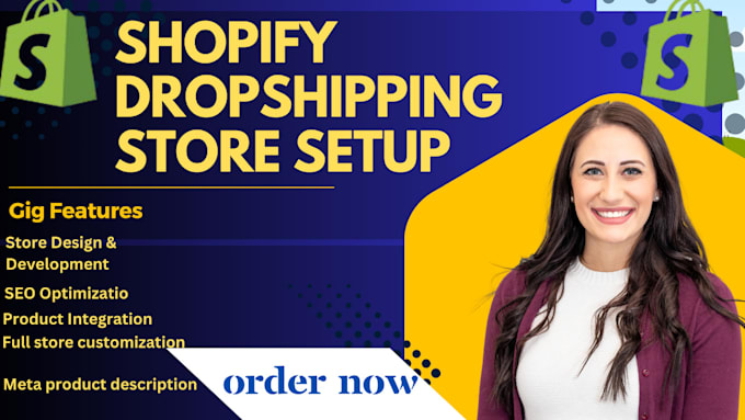 Gig Preview - Design shopify dropshipping store ecommerce store shopify store