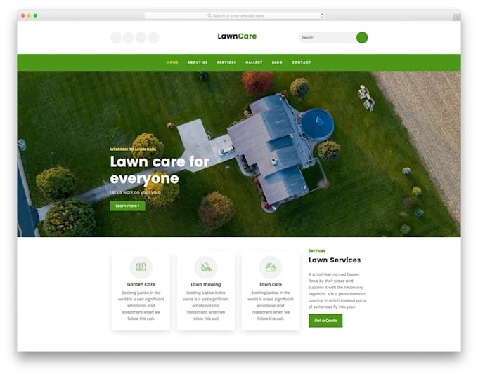 Gig Preview - Design lawn care and landscape website with custom branding