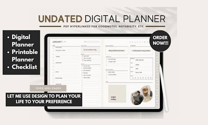 Bestseller - design journal, planner, checklist, workbook and digital planner