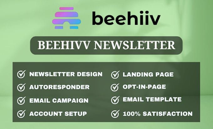 Gig Preview - Design landing page, newsletter, and email template on beehiiv