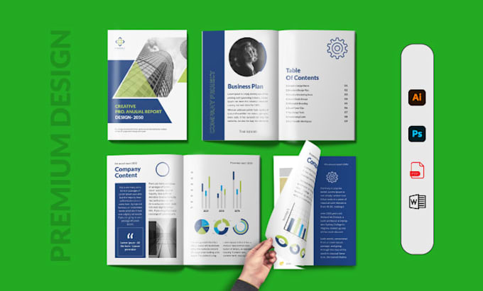 Bestseller - design flyer, white paper, booklet, annual report, brochure template maker