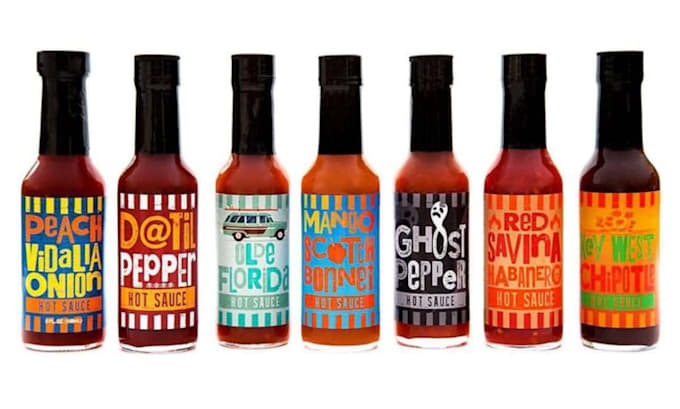 Gig Preview - Design label and logo for sauce, spice, seasoning,herbs,pikliz,jar,food,BBQ